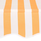 Luifel handmatig uittrekbaar 250 cm oranje en witte strepen