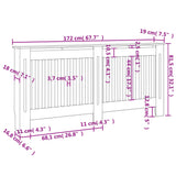 Radiatorombouw wit MDF 172 cm