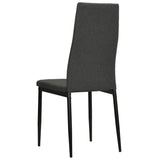 Eetkamerstoelen 4 st stof donkergrijs