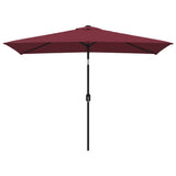 Parasol met metalen paal 300x200 cm bordeauxrood