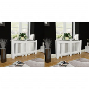 Radiatorombouw 2 st 152 cm MDF wit