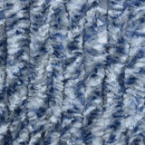 Vliegengordijn 90x220 cm chenille blauw, wit en zilver