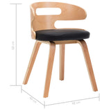 Eetkamerstoelen 2 st gebogen hout en kunstleer