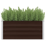 Plantenbak verhoogd 100x40x45 cm gegalvaniseerd staal bruin