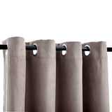 Gordijn verduisterend met metalen ringen 2 st 140x245 cm taupe