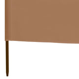 Windscherm 3-panelen 400x160 cm stof taupe