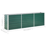 Plantenbak verhoogd 240x40x77 cm gegalvaniseerd staal groen