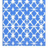 Buitenkleed 120x180 cm PP blauw en wit