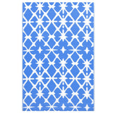 Buitenkleed 190x290 cm PP blauw en wit