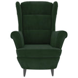 Fauteuil fluweel donkergroen