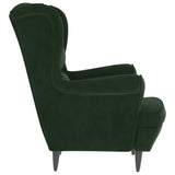 Fauteuil fluweel donkergroen