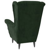 Fauteuil fluweel donkergroen