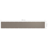 Balkonscherm 75x500 cm oxford stof taupe