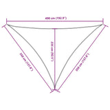 Zonnescherm driehoekig 3,5x3,5x4,9 m oxford stof crèmekleurig
