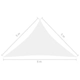 Zonnescherm driehoekig 5x5x6 m oxford stof wit