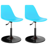 Eetkamerstoelen 2 st draaibaar PP blauw