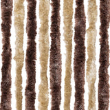 Vliegengordijn 56x200 cm chenille beige en lichtbruin