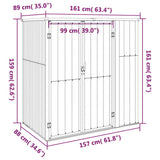 Tuinschuur 161x89x161 cm gegalvaniseerd staal antracietkleurig