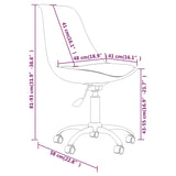 Eetkamerstoelen draaibaar 2 st stof taupe