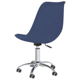 Eetkamerstoelen draaibaar 4 st stof blauw