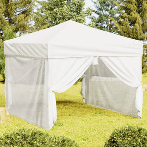 Partytent inklapbaar met zijwanden 3x3 m wit