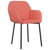 Eetkamerstoelen 2 st fluweel roze