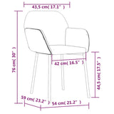 Eetkamerstoelen 2 st fluweel roze