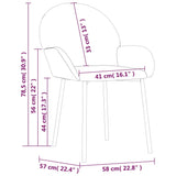 Eetkamerstoelen 2 st kunstleer zwart