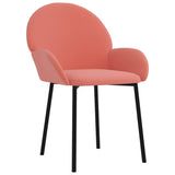 Eetkamerstoelen 2 st fluweel roze