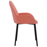 Eetkamerstoelen 2 st fluweel roze