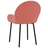 Eetkamerstoelen 2 st fluweel roze