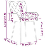 Eetkamerstoelen 2 st stof crèmekleurig