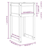 Plantenbak 40x40x81 cm massief grenenhout honingbruin