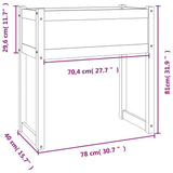 Plantenbak 78x40x81 cm massief grenenhout honingbruin