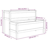 Plantenbak 110x84x75 cm massief grenenhout