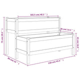 Plantenbak 110x84x75 cm massief grenenhout honingbruin