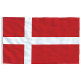 Vlag met vlaggenmast Denemarken 6,23 m aluminium