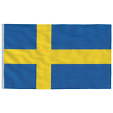 Vlag met vlaggenmast Zweden 5,55 m aluminium