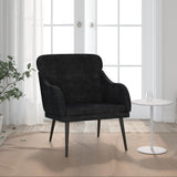 Fauteuil 63x76x80 cm fluweel zwart