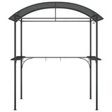 Barbecuepaviljoen met zijplanken 220x115x230 cm staal antraciet