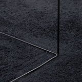 Vloerkleed OVIEDO laagpolig Ø 120 cm zwart