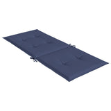 Stoelkussens 4 st hoge rug stof marineblauw