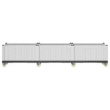 Plantenbak met wielen 240x50x54 cm polypropeen wit