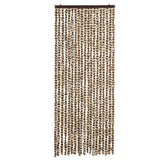 Vliegengordijn 56x200 cm chenille beige en bruin