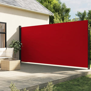 Windscherm uittrekbaar 200x600 cm rood